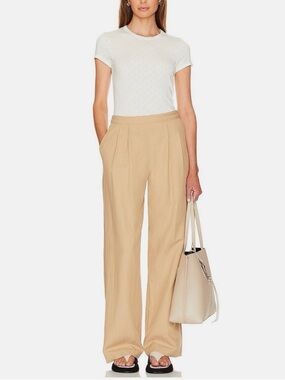 Enza Costa High-Waist Wide Leg Pants in Clay 1